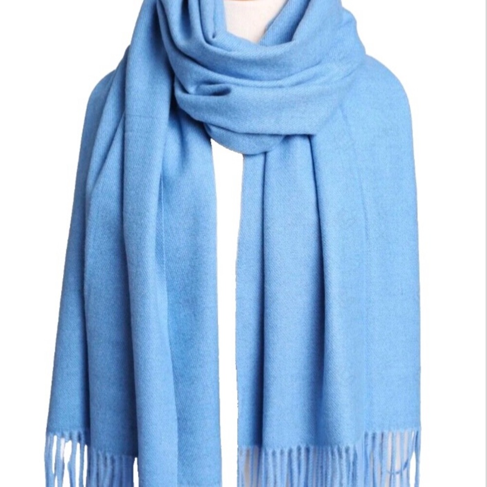 Elegant Blue Oblong Scarf